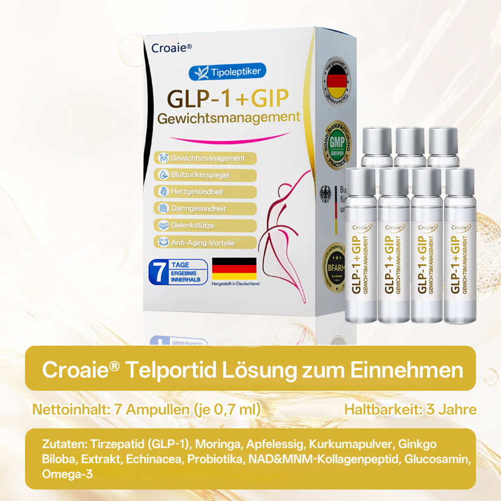 BfArM 🇩🇪 |OffiziellerBRD 🇩🇪 Store – Croaie® Tirzepatide Lösung zum Einnehmen, GIP- und GLP-1-Lösung zur Gewichtsabnahme mit Doppelwirkung, eine Flasche täglich, wirksam in 7 Tagen🌈