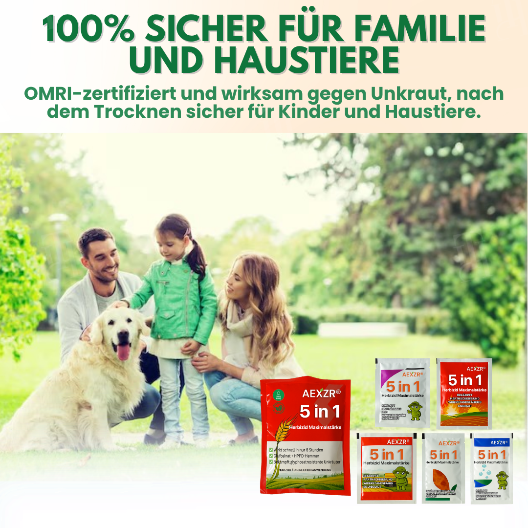 AEXZR® 5 in 1 Herbizid Maximalstärke⚡ Sichtbare Ergebnisse in 6 Std | Haustiersicher 🛡️