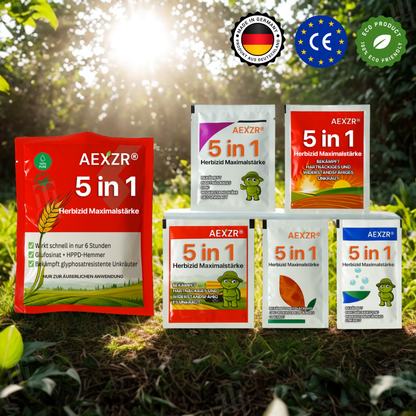 AEXZR® 5 in 1 Herbizid Maximalstärke⚡ Sichtbare Ergebnisse in 6 Std | Haustiersicher 🛡️