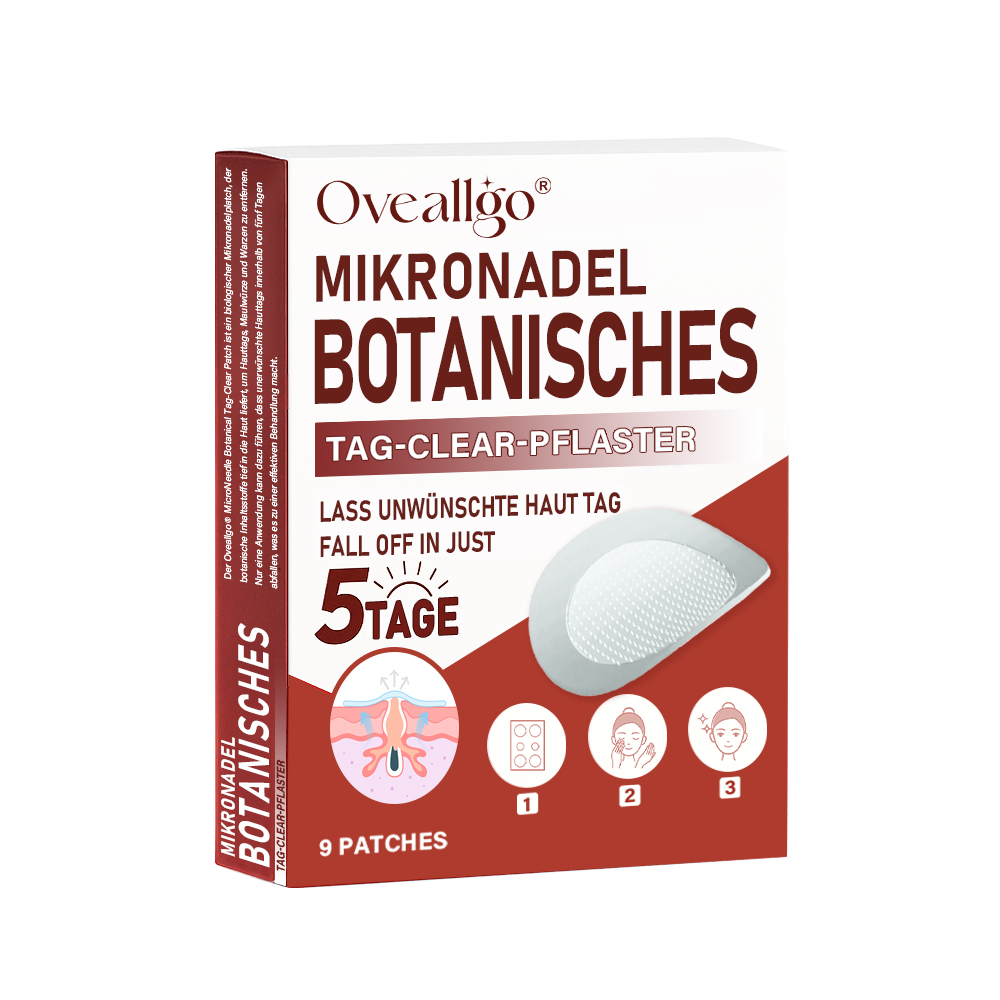 Oveallgo® MikroNadel PLUS Botanisches Tag-Clear-Pflaster 🇩🇪 Hergestellt in der Germany